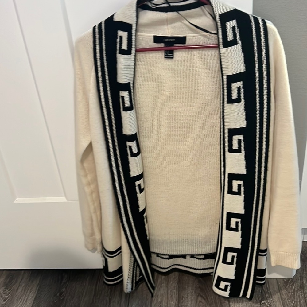 Black and white cardigan